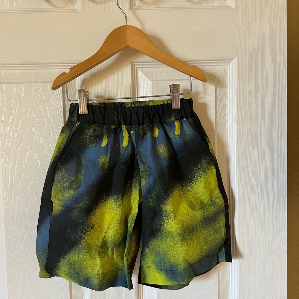 Colorful Organic Cotton Abstract Print Shorts